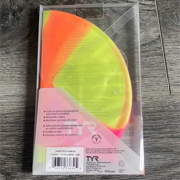 TYR Youth Fit Tue Dye Silicone Swim Cap-Ages 10+-New In Package - Picture 4 of 5